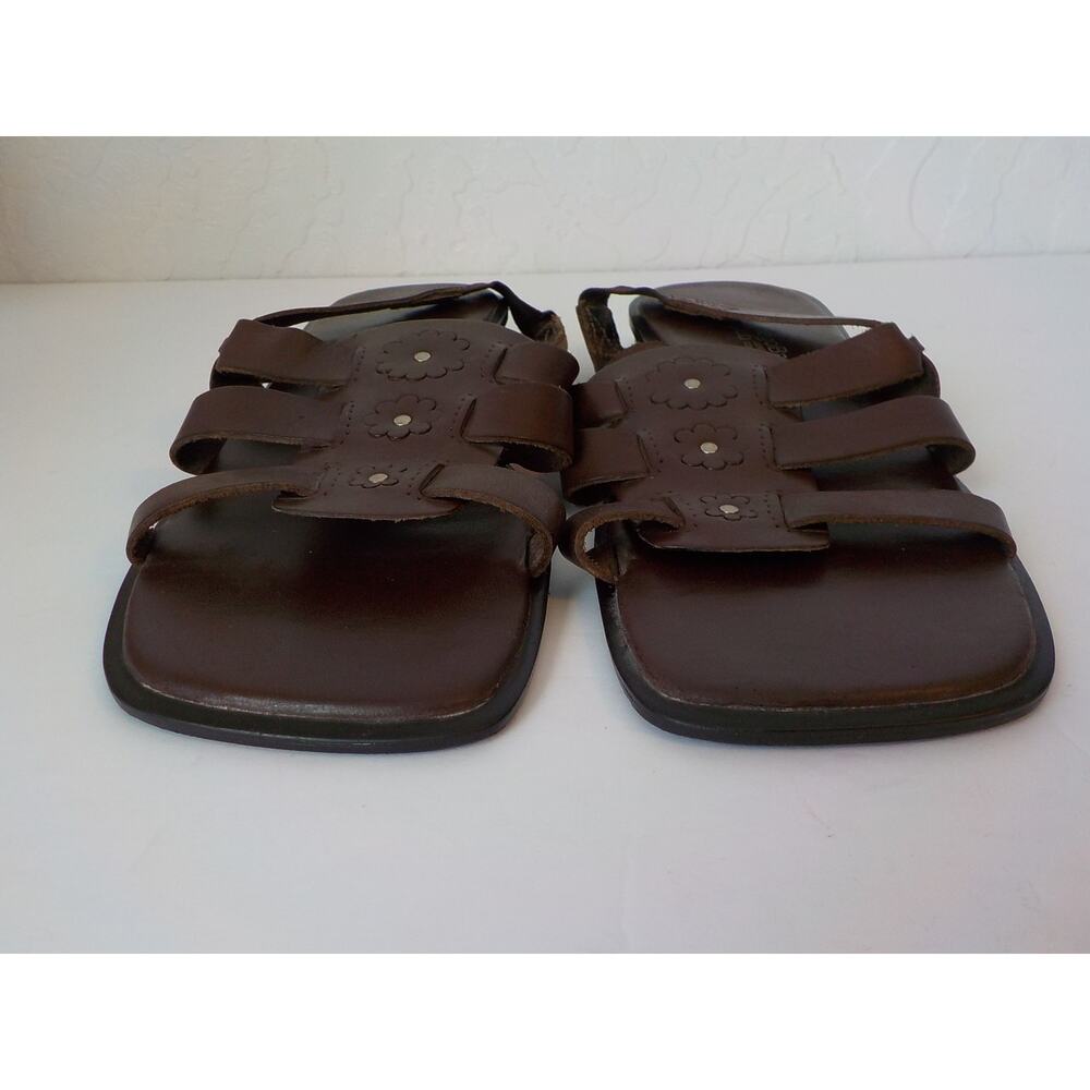 Y2K Retro Montego Bay Club Brown Leather Strappy Sandals Slingback Women 8.5 M - Picture 15 of 15